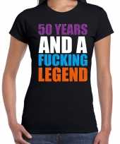 50 year legend 50 jaar legende cadeau t shirt zwart dames